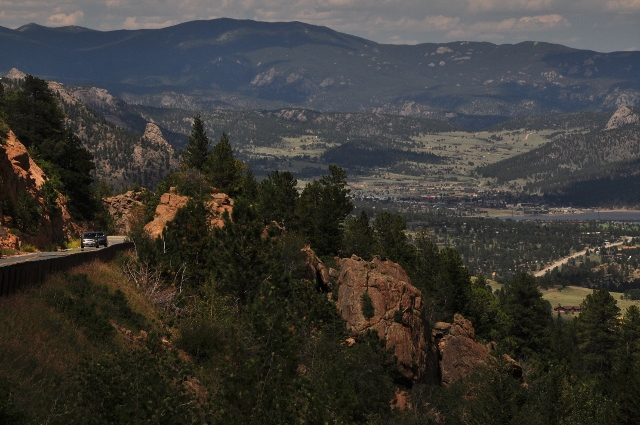 Part of Route 7 descending into Estes Park